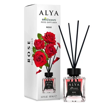 Alya - Rózsa virág pálcikás szoba illatosító 100ml