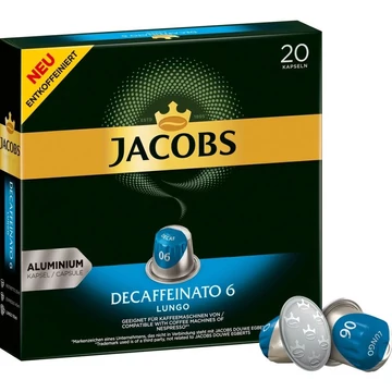 Jacobs - Lungo 6 Decaffeinato koffeinmentes kapszula (Nespresso) 20 db