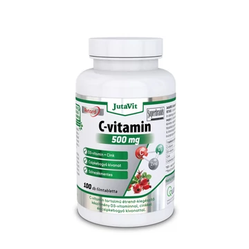 JutaVit - C-vitamin 500mg retard + csipkeb.kivonat+D3+Cink vitamin 100x 