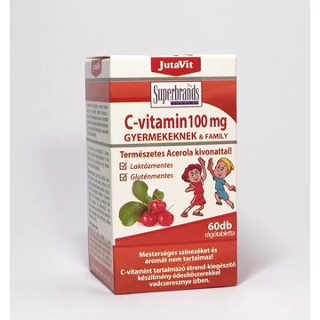 JutaVit - C-vitamin 100mg gyermekeknek Acerola kivonattal 60x
