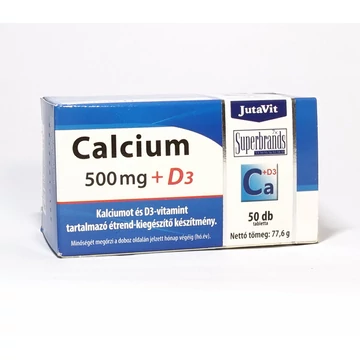 JutaVit - Calcium 500mg+D3 tabletta 50x