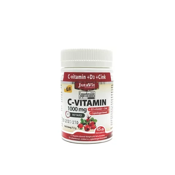 JutaVit - C-vitamin 1000mg retard + csipkeb.kiv. +D3+Cink vitamin 45x
