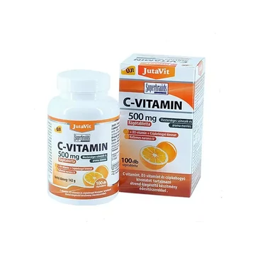 JutaVit - C-vitamin 500mg rágótabletta+D3+csipkeb.kivonat 100x (narancs)