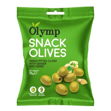Olymp - snack fűszerezett zöld magozott olajbogyó gyömbérrel 70 g