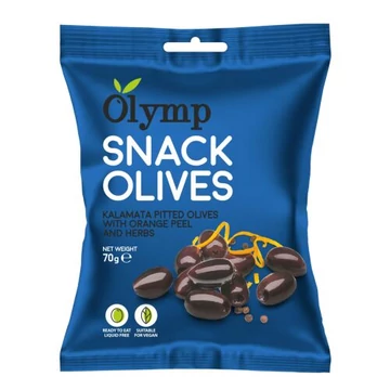 Olymp - snack fűszerezett kalamata magozott olajbogyó narancshéjjal 70 g