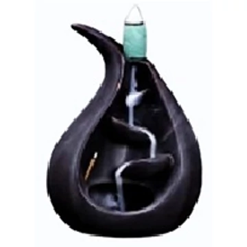 Kúpfüstölőtartó kerámia (fekete) kehely/db