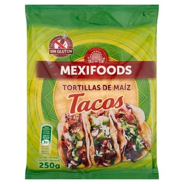 MEXIFOODS Tortilla - kukoricás GM, 15cm 250g (10db / csomag)