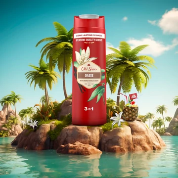 Old Spice - Oasis Tusfürdő És Sampon Férfiaknak 400ml (3az1-ben)