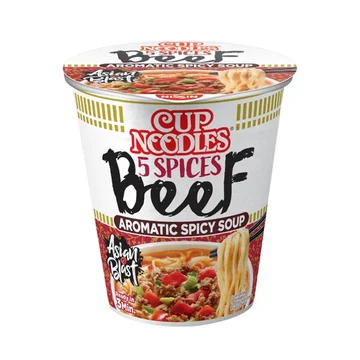 Nissin - Cup Noodles Fűszeres Marha Ízű Tésztaleves 64g
