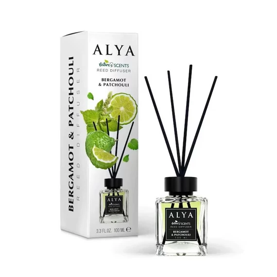Alya - Bergamot és patchouli pálcikás szoba illatosító 100ml