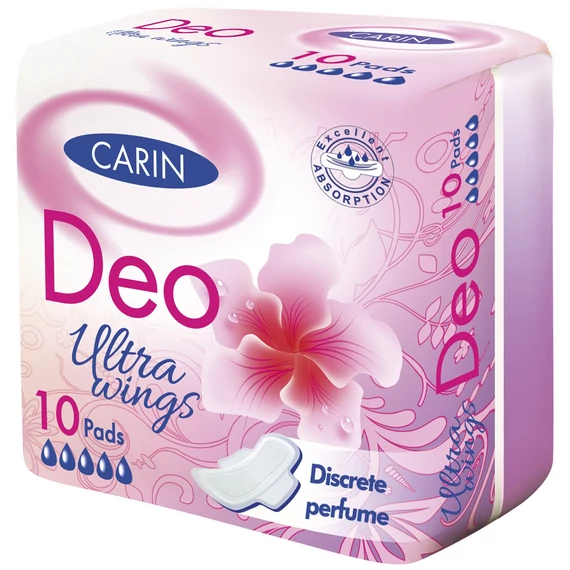 Carin - deo ultravékony szárnyas intimbetét (10 db)