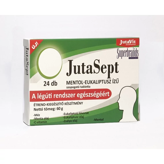 JutaVit - JutaSept szopogató tabletta MENTOL-EUKALIPTUSZ 24x