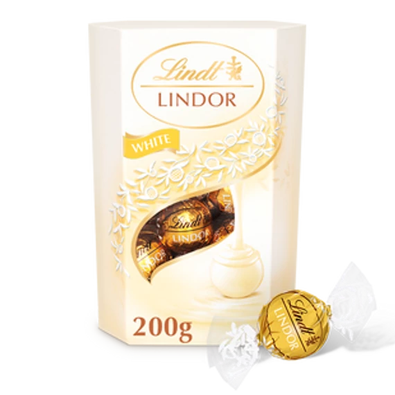 Lindt - Lindor White Fehércsokoládés praliné 200g