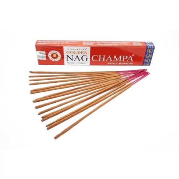 Namaste India - Füstölő Golden Nag Champa 100% natural 15 db/ cs