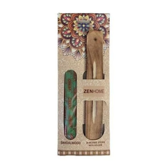 Zen Home - Füstölő tartóval Szantál/szett