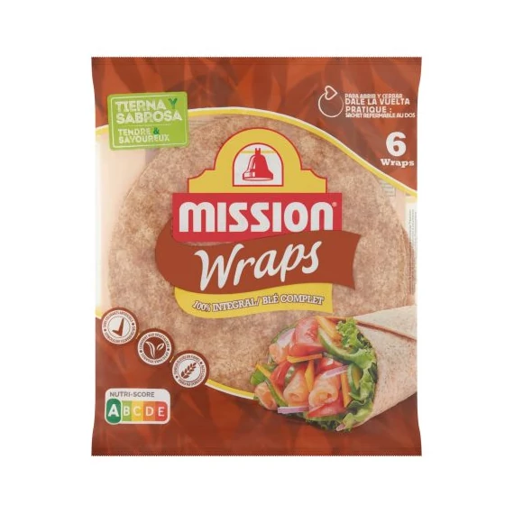 MISSION Wrap - Teljes kiőrlésű 25cm 370g (6db/cs)