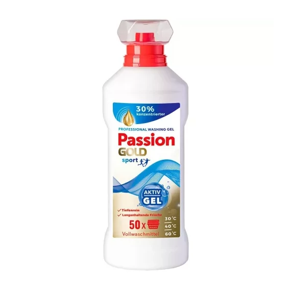 PASSION GOLD - mosógél sport ruhákhoz 2 L