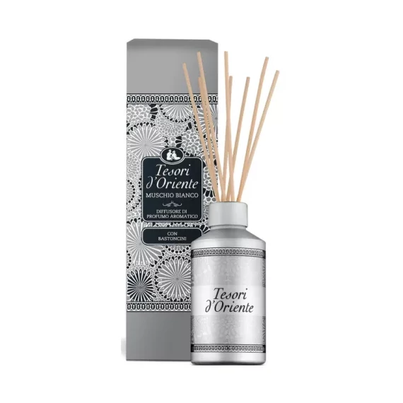 TESORI D'ORIENTE - pálcikás illatosító fehér pézsma illat 200 ml