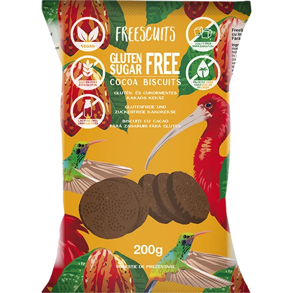 FreeScuits - glutén mentes kakaós keksz 200g